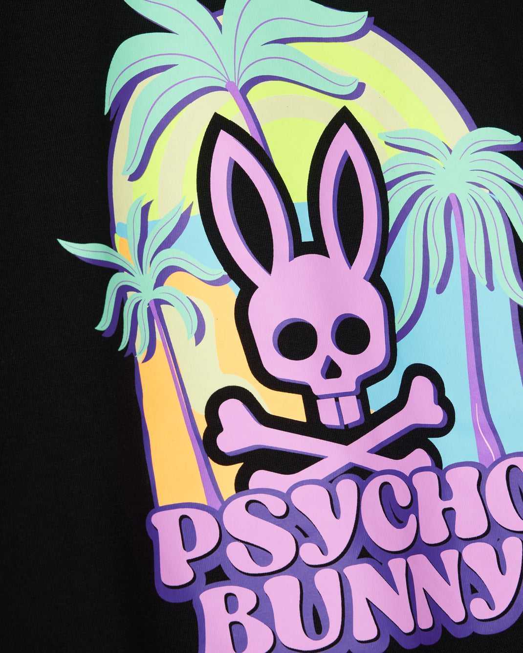 T Shirt Graphique Psycho Bunny Redland Graphic Tee Noir Homme | IAA-40723540